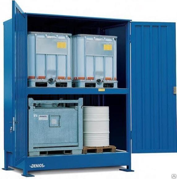 Складской контейнер 2K 214.  OTE для хранения 4 еврокубов с опасными веществами